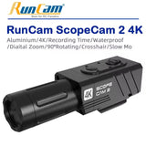 RunCam ScopeCam 2 4K Airsoft Camera Digital Zoom Customized Crosshairs IP64 WaterProof 1400mAh 128G Model Aircraft Action Camera