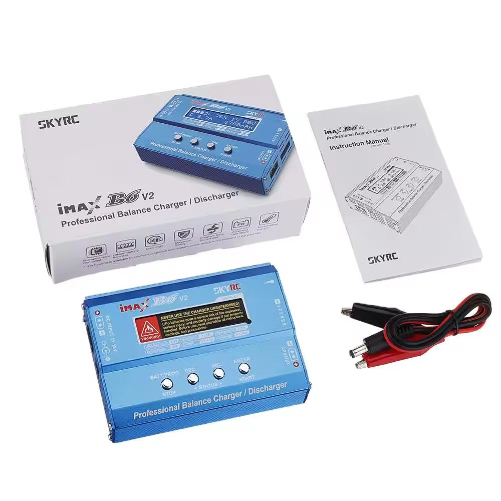 SKYRC IMAX B6 V2 60W 6A Balance Charger Discharger LCD Display For DJI Mavic Li-ion LiHV LiFe NiMh Battery