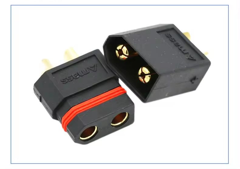 Male Female Black Original Amass Panel Mount XT60 XT60EW XT60EW-M Waterproof Plug Adapter XT60W XT60W-F XT60W-M Connector (10 pcs)