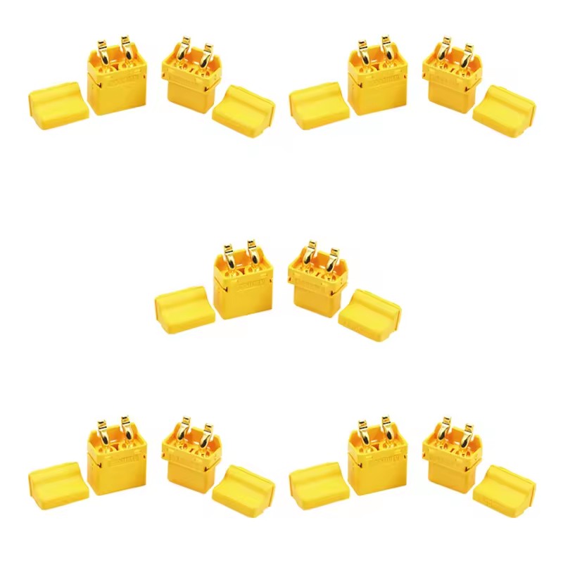 Amass XT60PT-M/F Male and Female PCB Soldering Version Connector for RC Battery/Charger/Brushless Motor (10 sets)