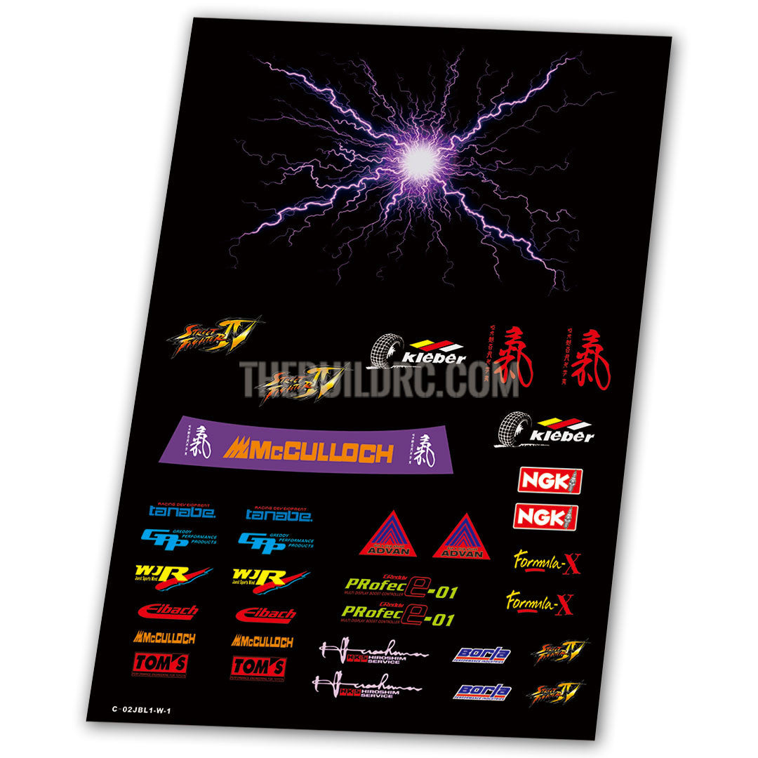 Street Fighter and thunder Aqueous Transfer Ultra-thin film Decal (2pc)