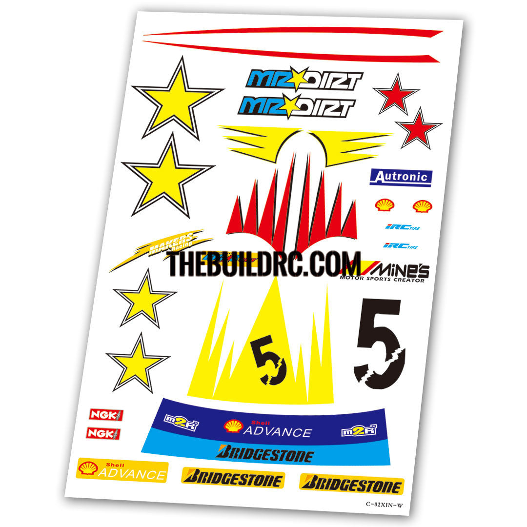 Rally Racing Aqueous Transfer Ultra-thin film Decals (1pc)
