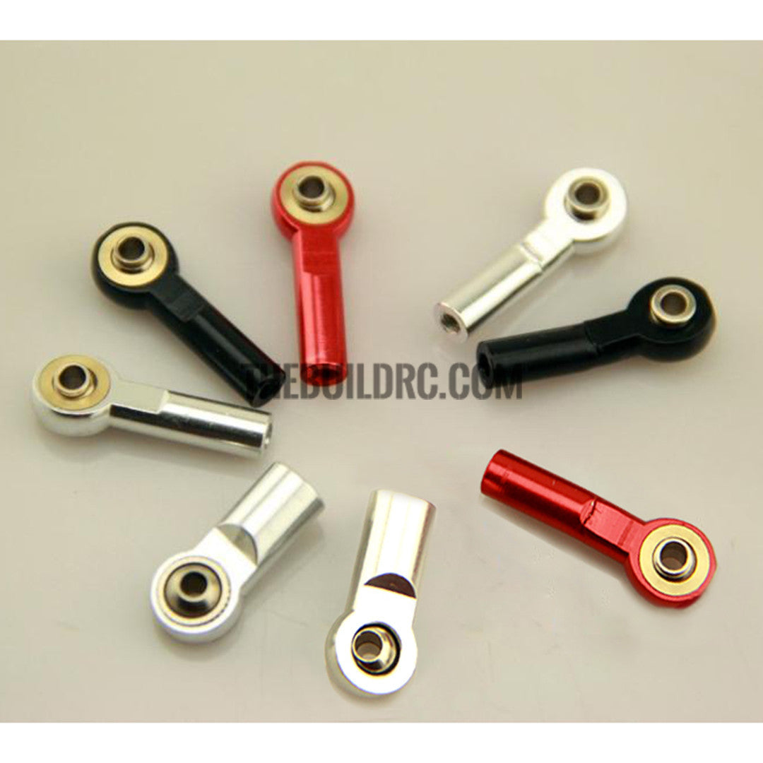 Aluminum M3 Link Rod End Ball Joint CW for 1/10 RC Car Crawler Buggy Bent 27mm Silver
