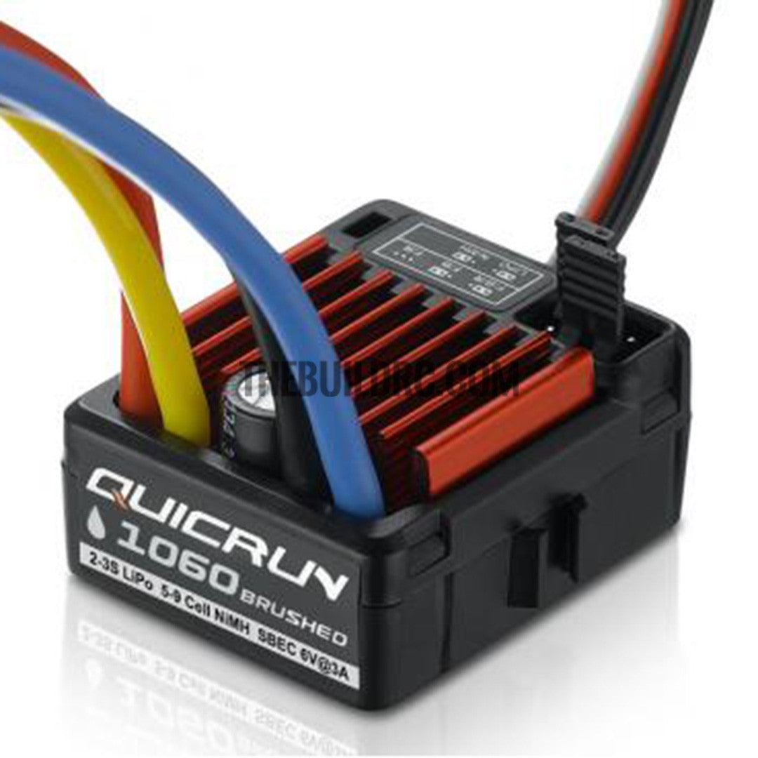 HobbyWing QuicRun 1:10 Waterproof Brushed 60A ESC 4WD RC Car Buggy Touring #1060 (Large Tamiya plug)
