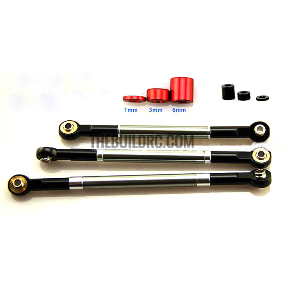 1/10 RC crawler push rod spacer 7mm diameter bore 4m thick 6mm black