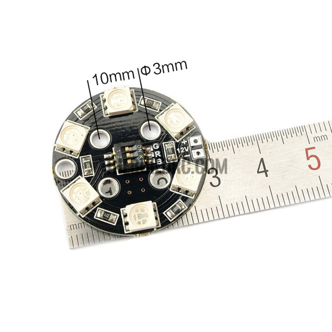 Matek RGB 5050 LED Lamp Panel 12 7 Colors Switch For FPV Helicopter Multi-axis