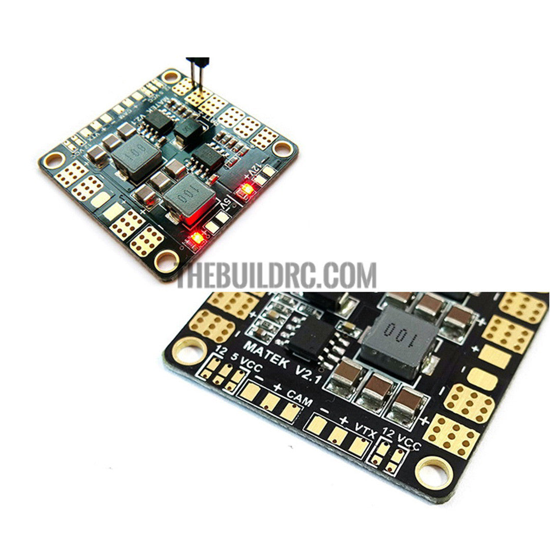 Matek Mini Power Hub Power Distribution Board With BEC 5V And 12V For FPV Multicopter 3A upgraded version