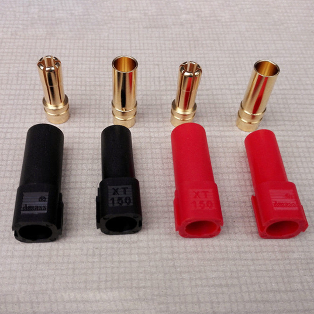 Amass XT150 Connectors w/ 6mm Gold Connectors AS150 (set of 4)