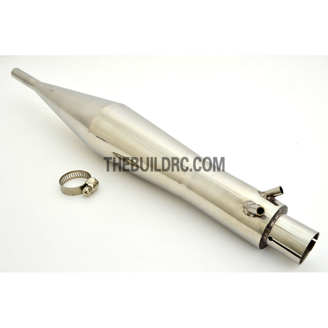 RC Boat Stainless Steel 400mm 26cc Gas Engine Exhaust Pipe Tube Manifold with Water Cooling System