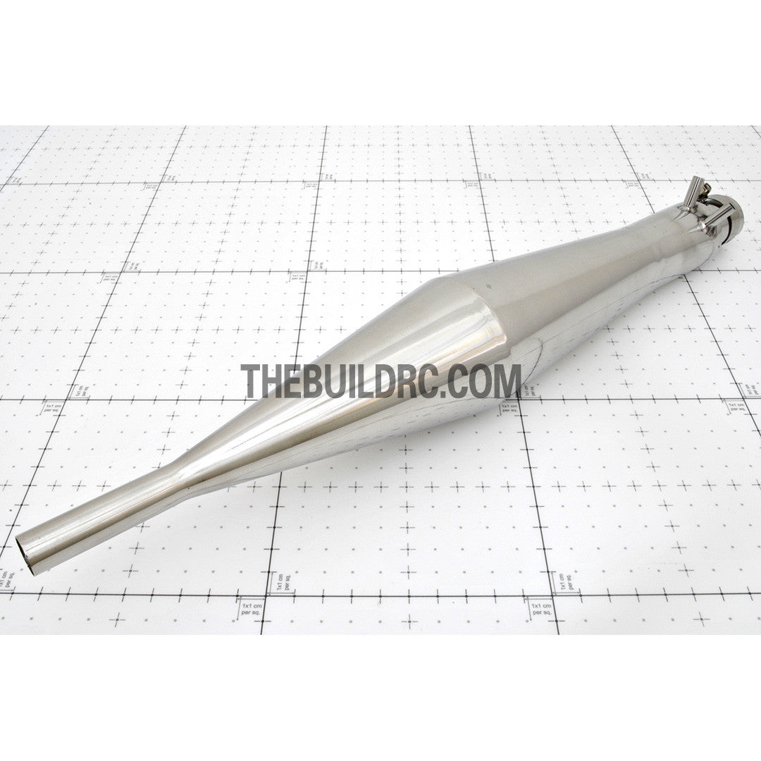 RC Boat Aluminum 380mm Gas Engine Exhaust Pipe Tube Manifold