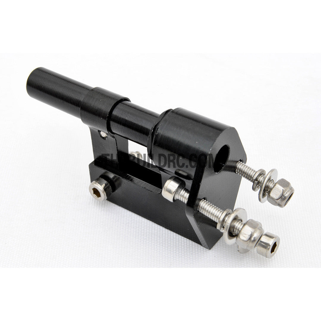 RC Boat Black Aluminum Φ4 x 55mm Adjustable Stringer Drive Shaft Holder