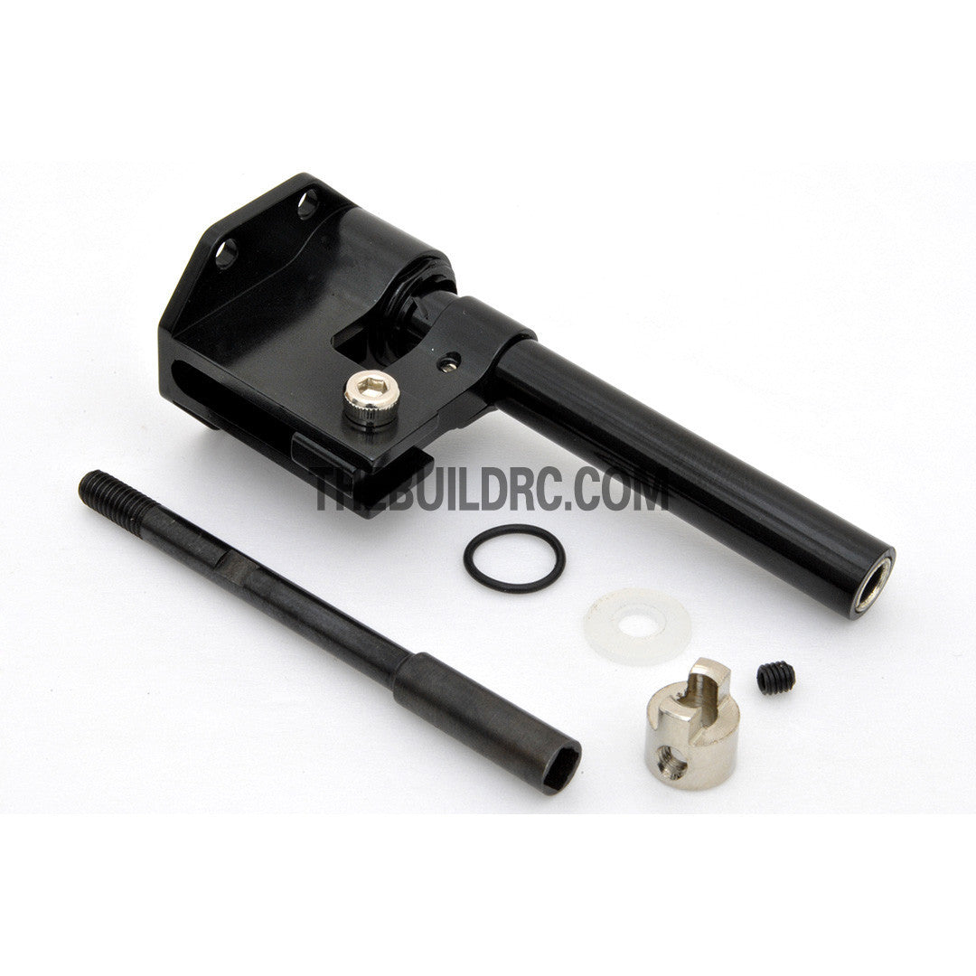 RC Boat Black Aluminum Φ4 x 70mm Adjustable Stringer Drive Shaft Holder