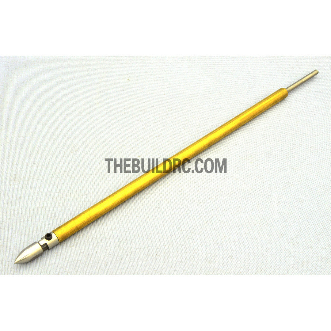 RC Boat Φ3.0 x 195mm(L) Metal Drive Shaft + 150mm(L) Metal Tube + Cone Nut + Peep Fork