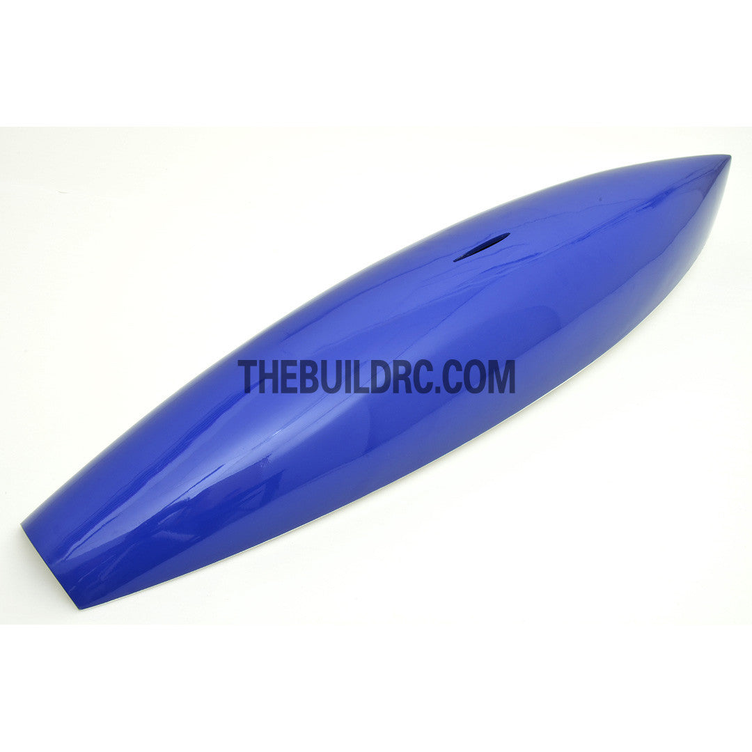 39" RC EP Epoxy Fiberglass IOM Competition Yacht Sailing Boat Hull - white/blue