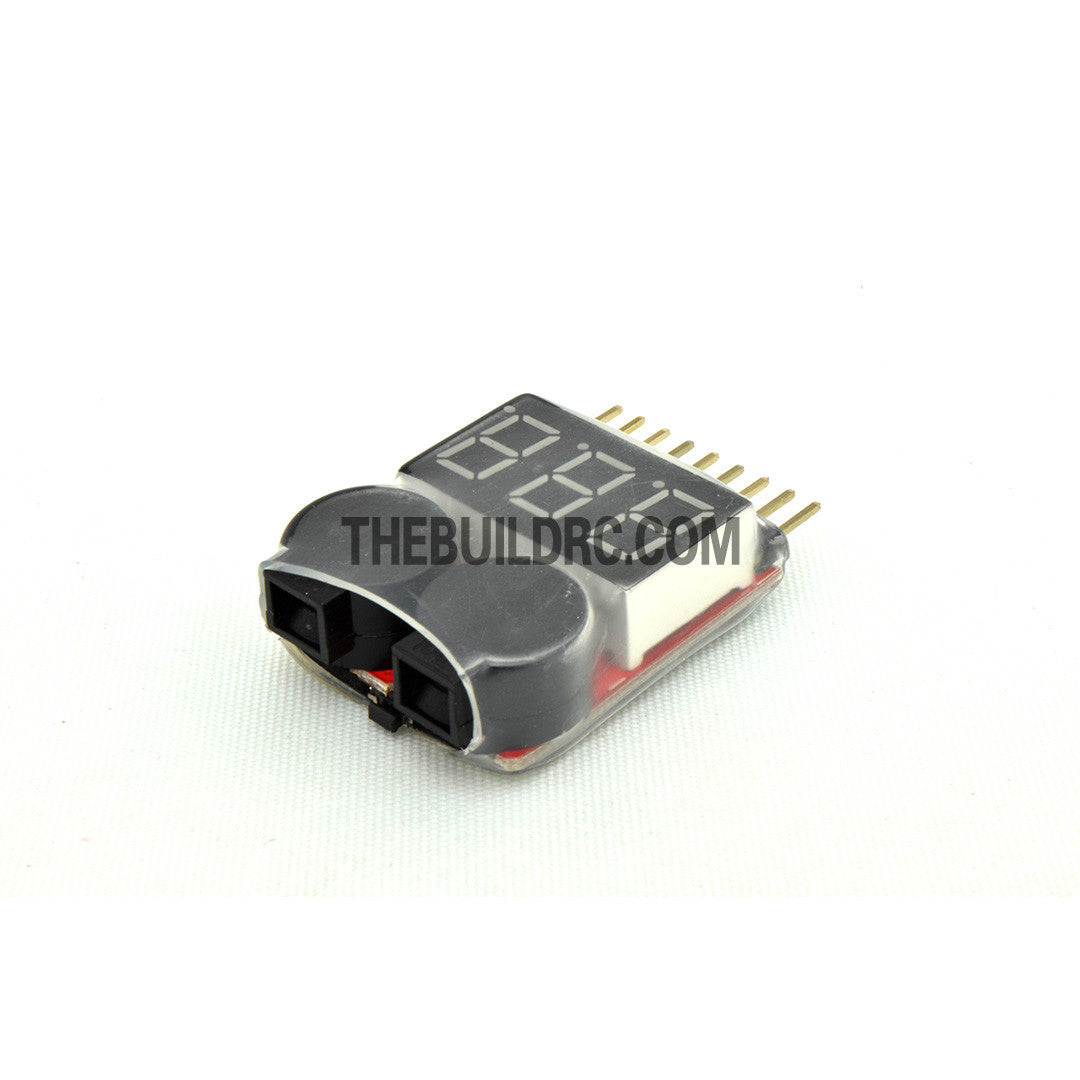 RC 1-8S LiPo Battery Voltage Tester / Low Voltage Buzzer Alarm