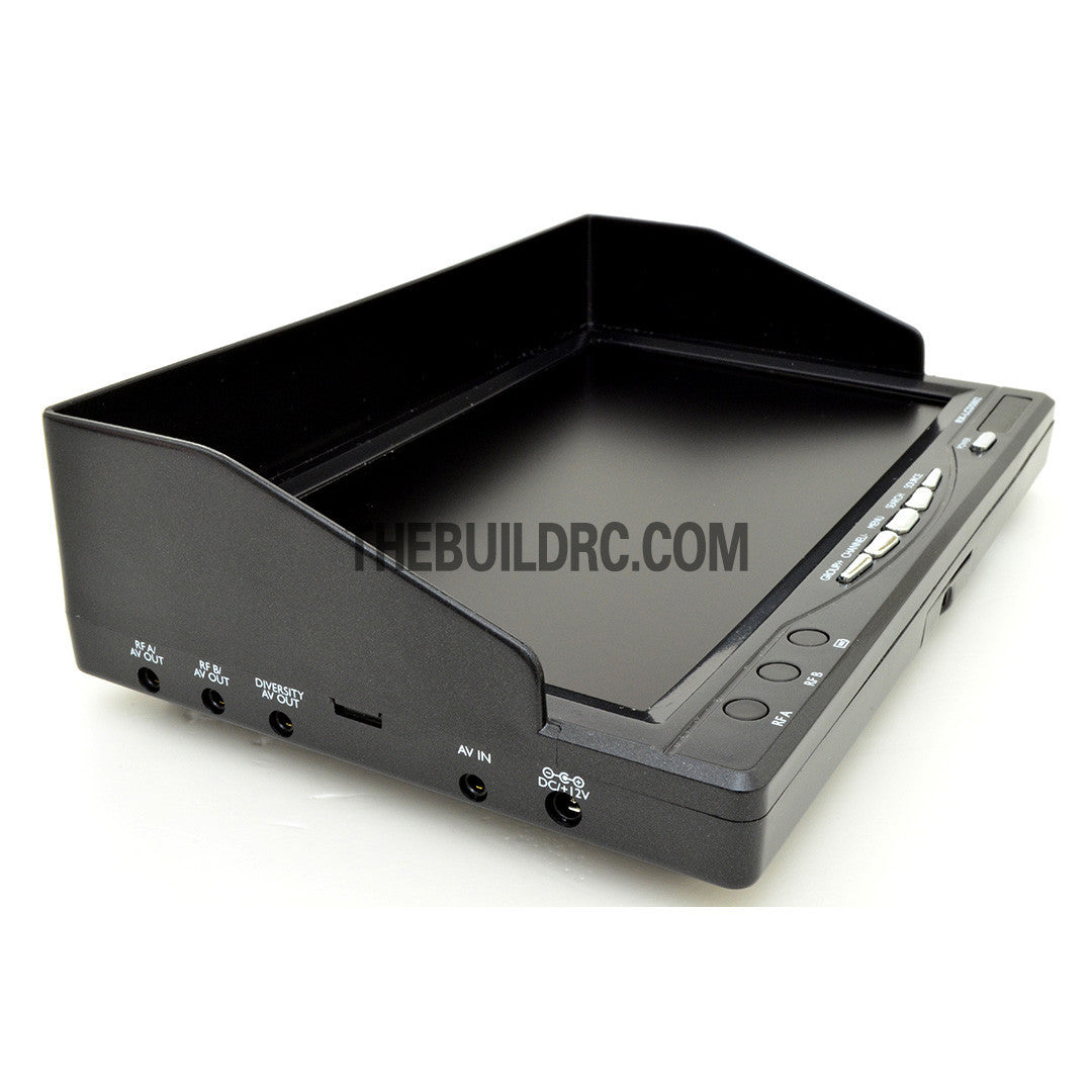 5.8Ghz 8Ch Diversity 7" 800 x 480 LED Screen with built-in Receiver Monitor For RC R/c FPV