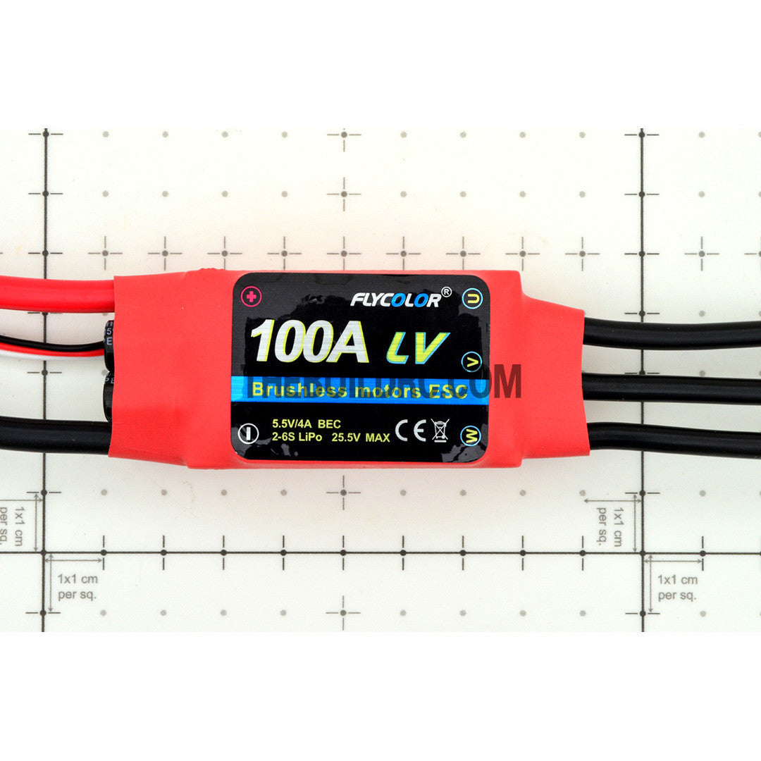 FlyColor 100A 2-6S SBEC:5.5V/4A Brushless Motor Programmable ESC for RC Plane / Glider / Helicopter