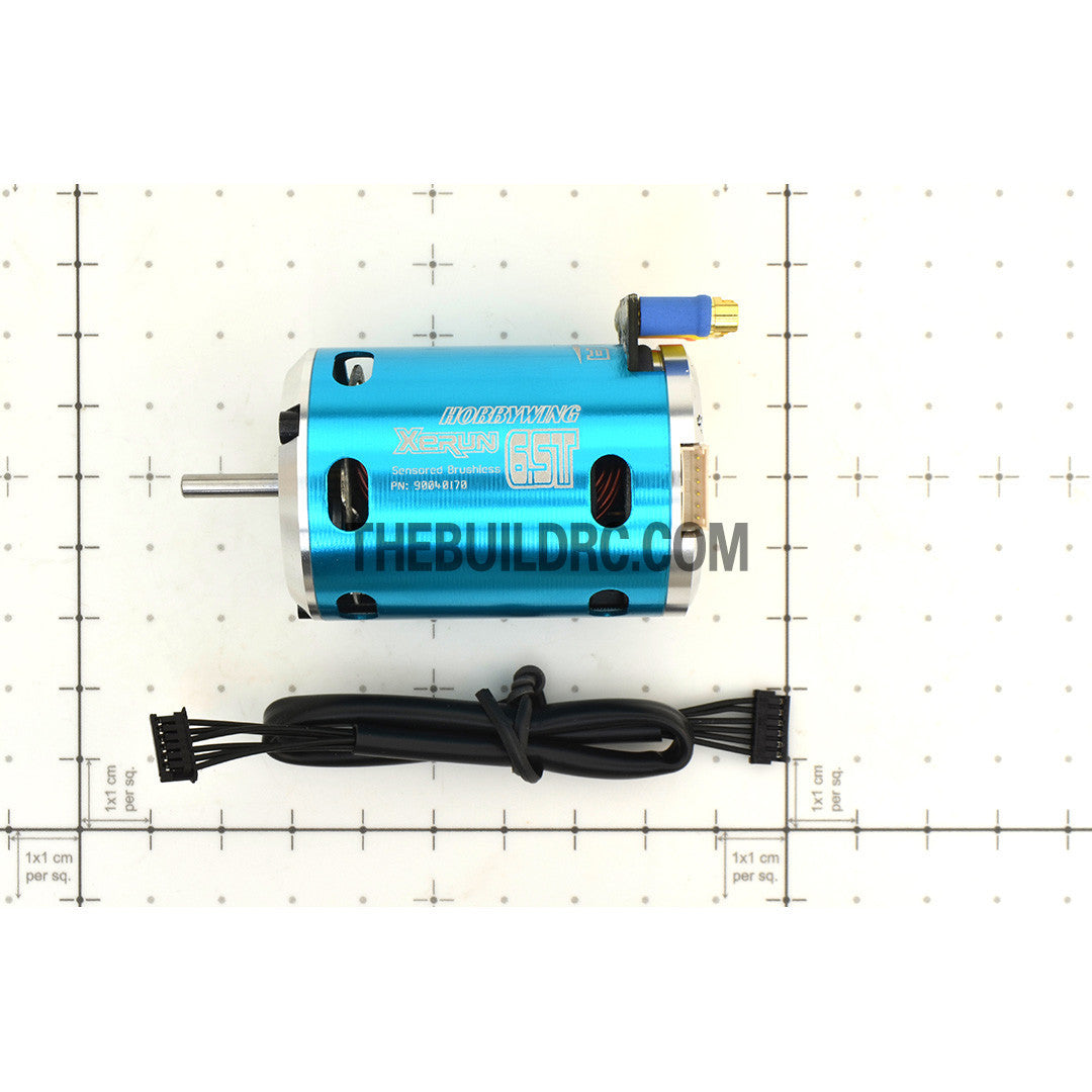 HobbyWing XERUN 6.5T 3650 5200KV Sensored Brushless Motor for 1/10 RC Competition Racing Car - Blue