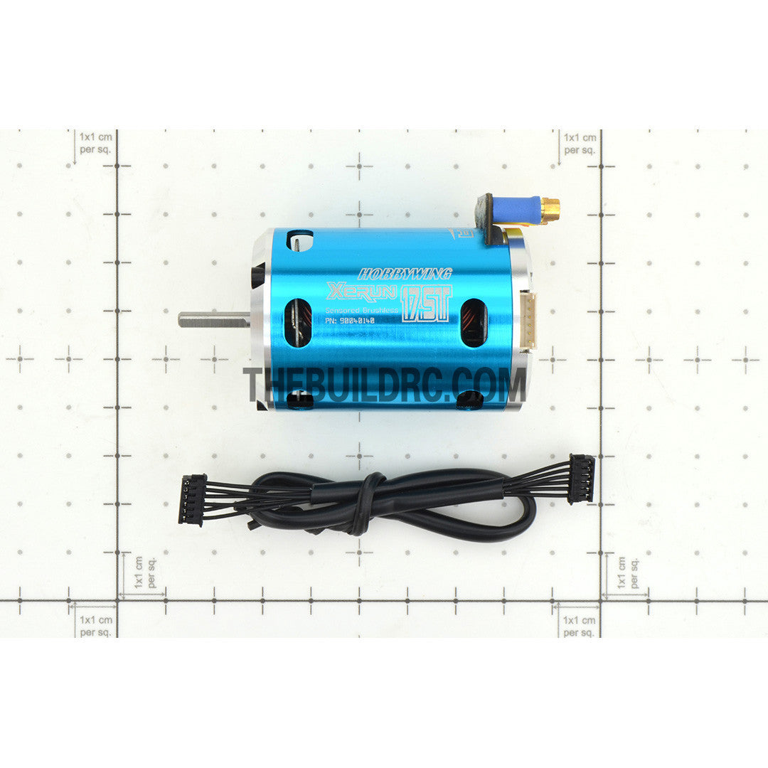 HobbyWing XERUN 17.5T 3650 1900KV Sensored Brushless Motor for 1/10 RC Competition Racing Car - Blue