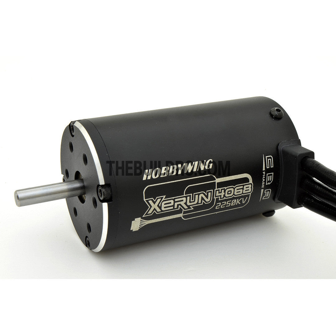HobbyWing XERUN 4068 2250kv Sensored Brushless Motor for 1/8 RC Racing Car - Black