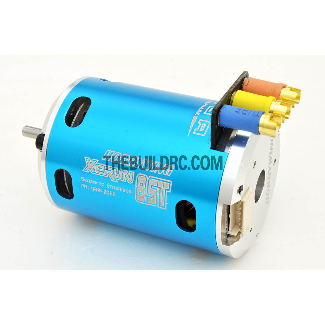 HobbyWing XERUN COMBO-X8B 8.5T 4000kv Sensored Brushless Motor 90A ESC Power System for 1/10 RC On-Road Racing Car - Blue