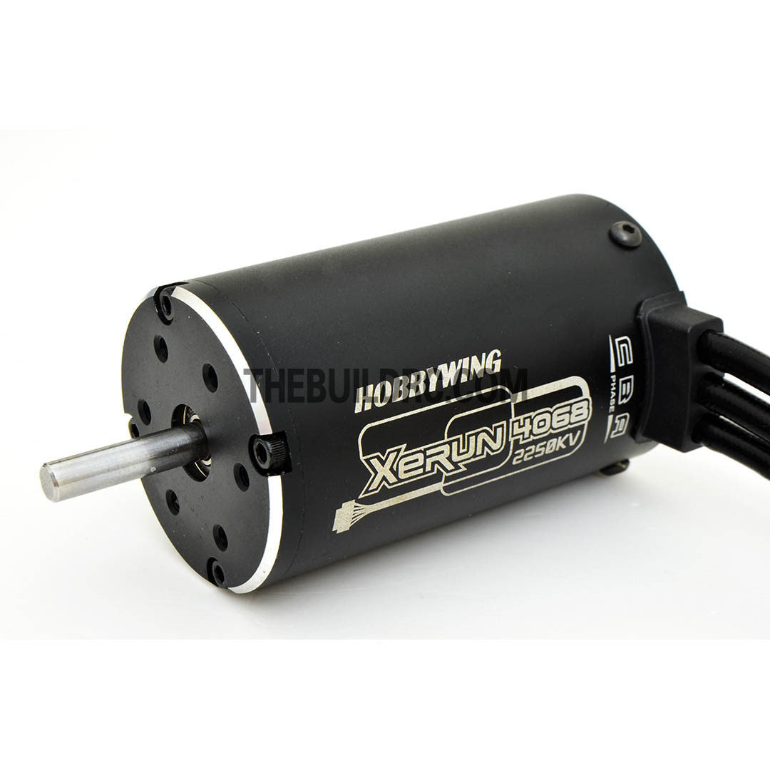 HobbyWing XERUN COMBO-SCT-PRO-D 4068 2250kv Sensored Brushless Motor 120A ESC Power System for 1/8 RC Short Course Truck SCT-PRO - Black