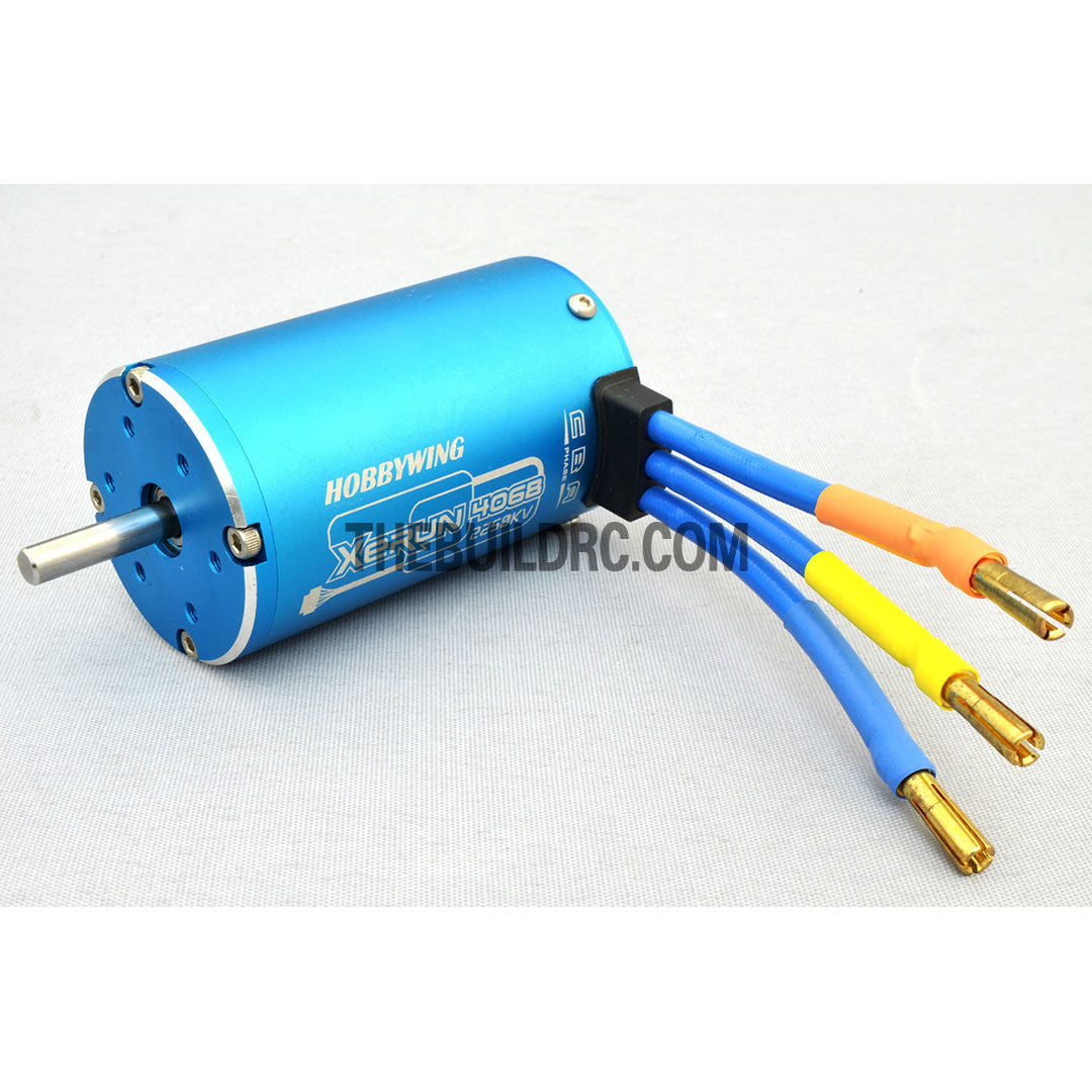 HobbyWing XERUN Combo-M5B 4068 2250kv Sensored Brushless Motor 150A ESC Power System for 1/8 RC Off-Road Buggy / Truggy - Blue