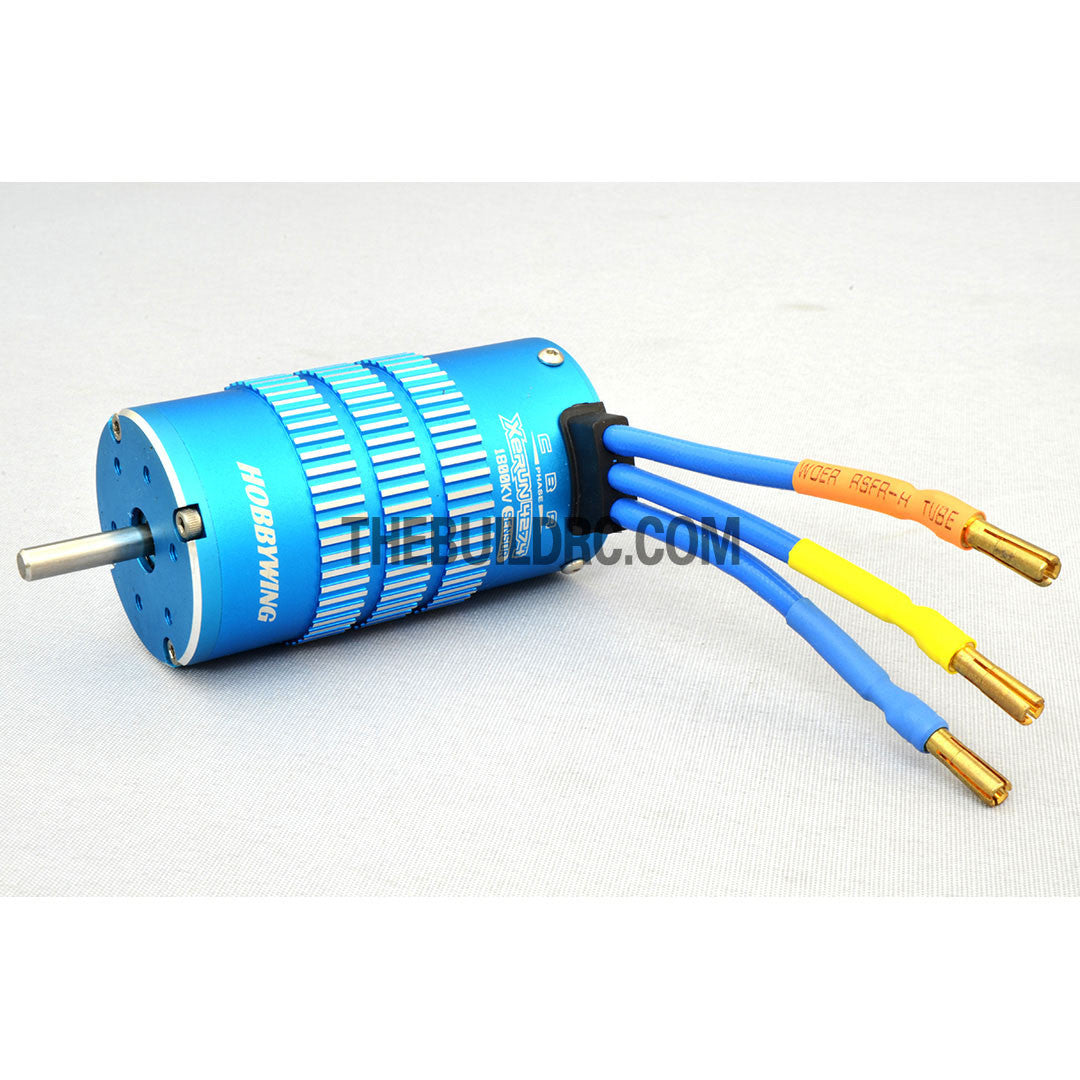 HobbyWing XERUN COMBO-M6B 4274 1800kv Sensored Brushless Motor 150A ESC Power System for 1/8 RC Off-Road Buggy / Truggy - Blue