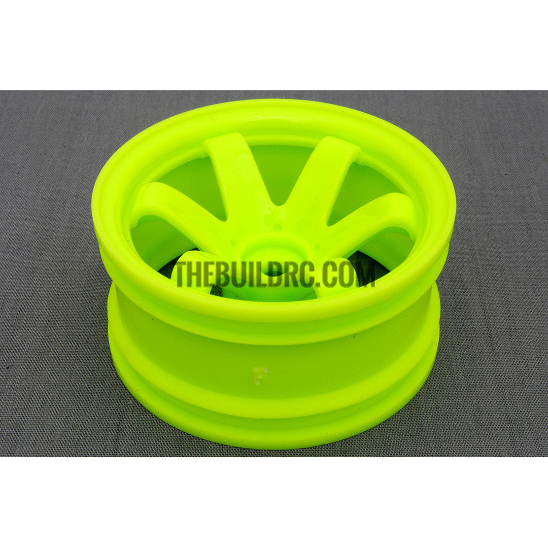 1/10 RC Car 6 Spoke 9mm Offset 26mm Drift Wheel Rim Set - Green