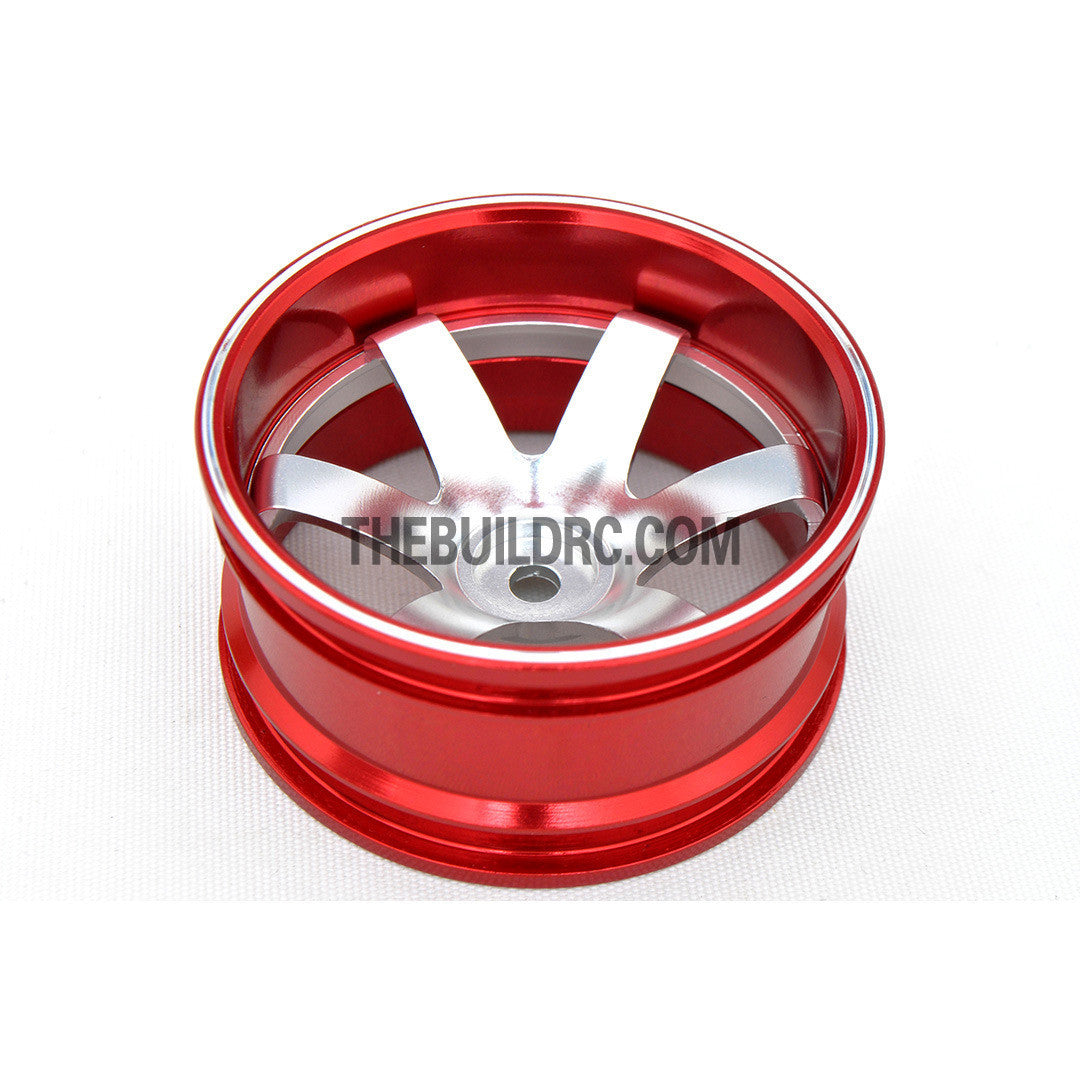 1/10 RC Car 6 Spoke 12mm Offset 26mm Alloy CNC Sports Wheel Rim (4pcs)