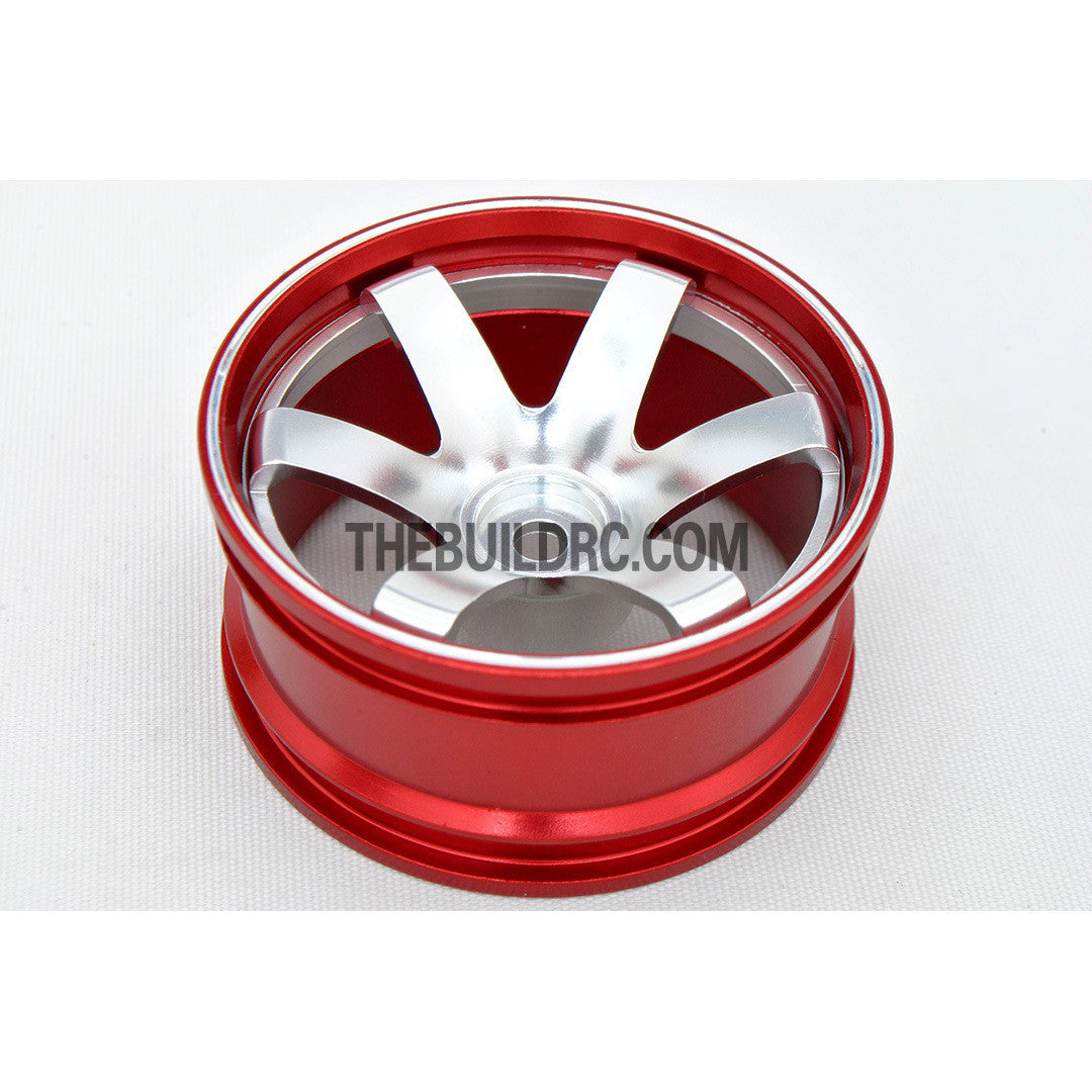 1/10 RC Car 6 Spoke 6mm Offset 26mm Alloy CNC Sports Wheel Rim (4pcs)