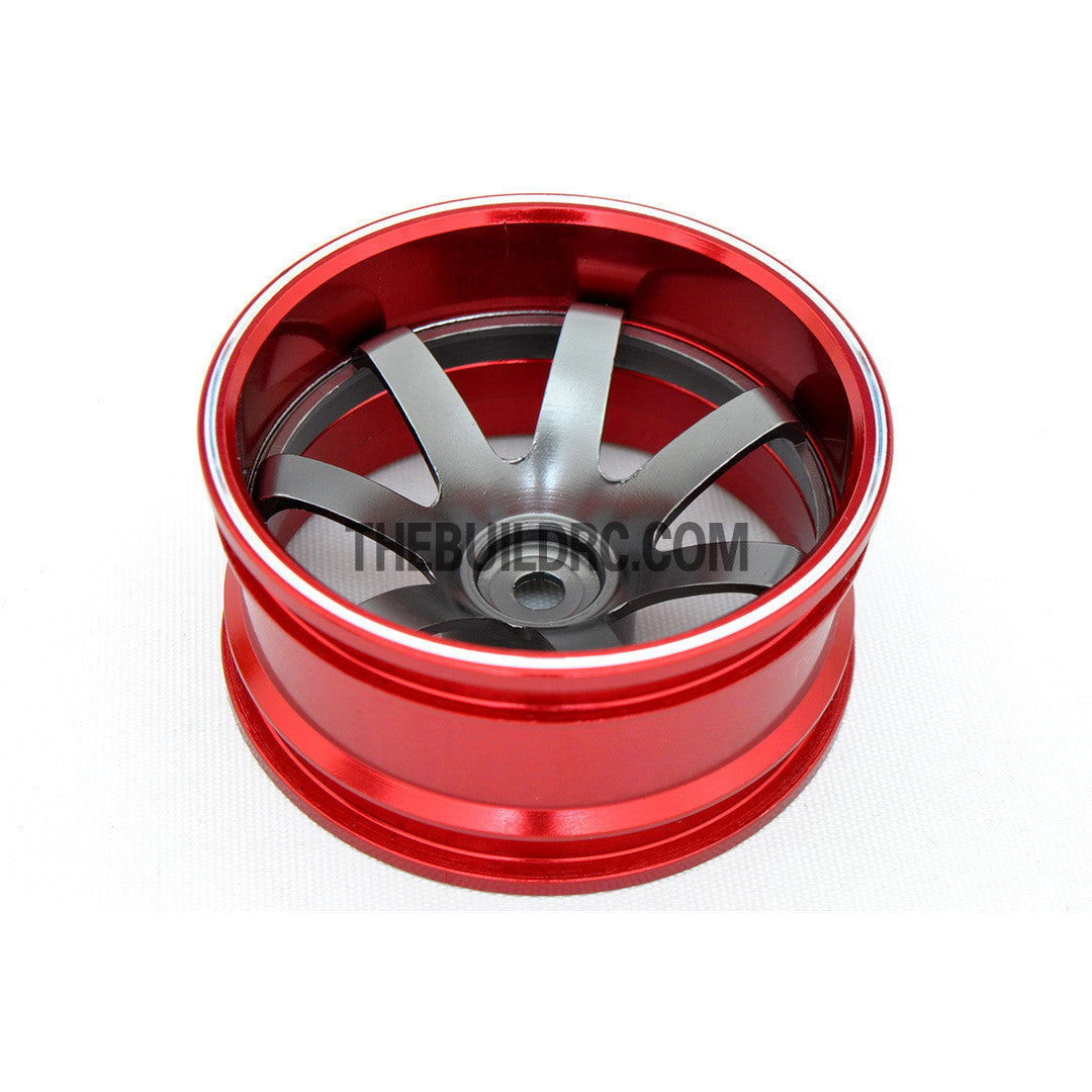 1/10 RC Car 7 Spoke 12mm Offset 26mm Alloy CNC Sports Wheel Rim (4pcs)