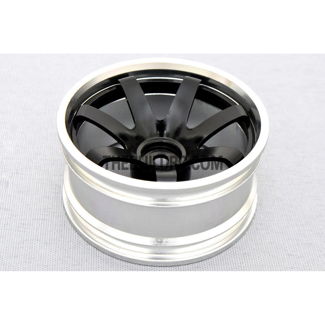 1/10 RC Car 7 Spoke 6mm Offset 26mm Alloy CNC Sports Wheel Rim (4pcs)