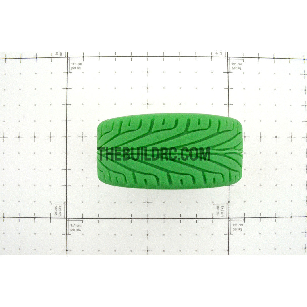 1/10 RC On-Road Touring Car L Pattern Performance Rubber Racing Tyres / Tires (4pcs) - Green