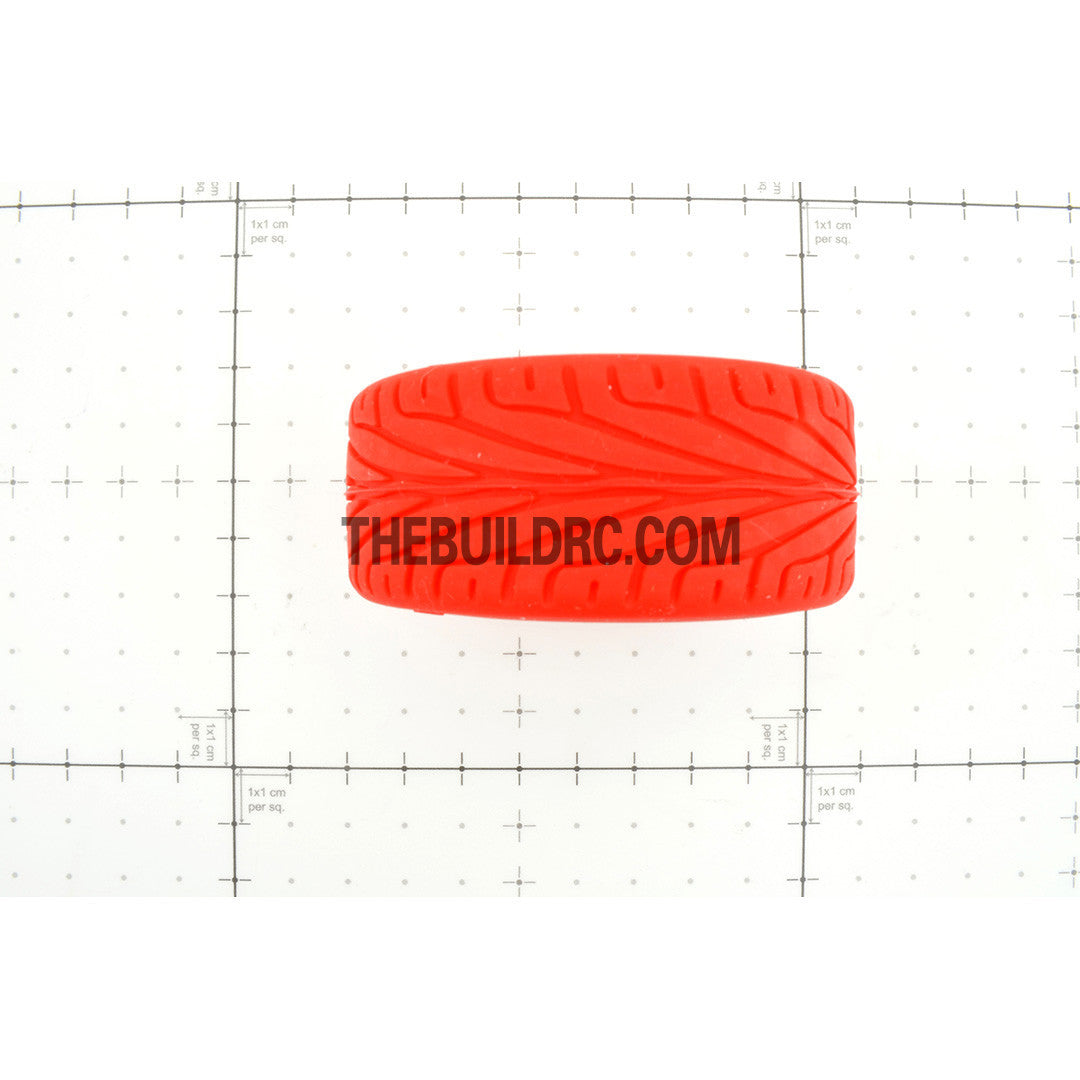 1/10 RC On-Road Touring Car L Pattern Performance Rubber Racing Tyres (4pcs) - Red