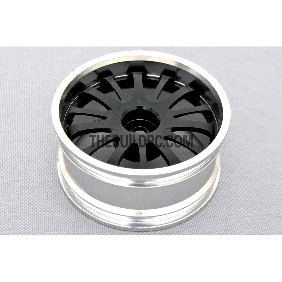 1/10 RC Car 14 Spoke 3mm Offset 26mm Alloy CNC Sports Wheel Rim (4pcs)