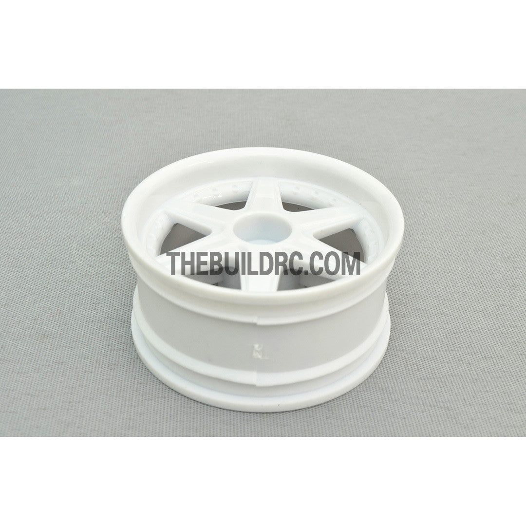 1/10 RC Car 26mm 6 Spoke 3mm Offset DRIFT Sporty Wheel 4pcs - White
