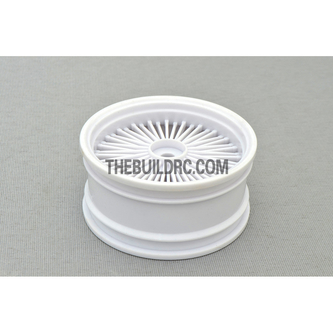 1/10 RC Car 26mm 55 Spoke 0mm Offset DRIFT Sporty Wheel 4pcs - White