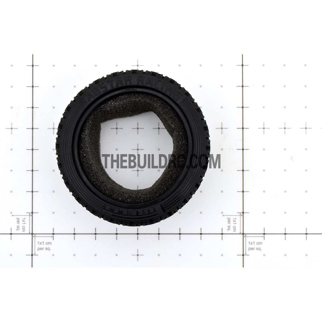 1/10 RC On-Road Touring Car L Pattern Performance Rubber Racing Tyres / Tires (4pcs) - Black
