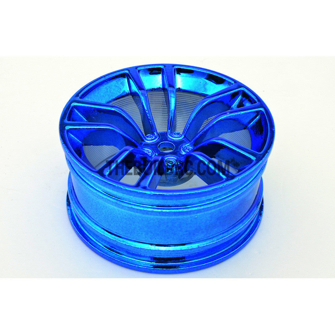 1/10 RC R/c Racing On-Road DRIFT Car 10 Spoke 2mm Offset 26mm Alloy Wheel Rim 4pcs - Blue