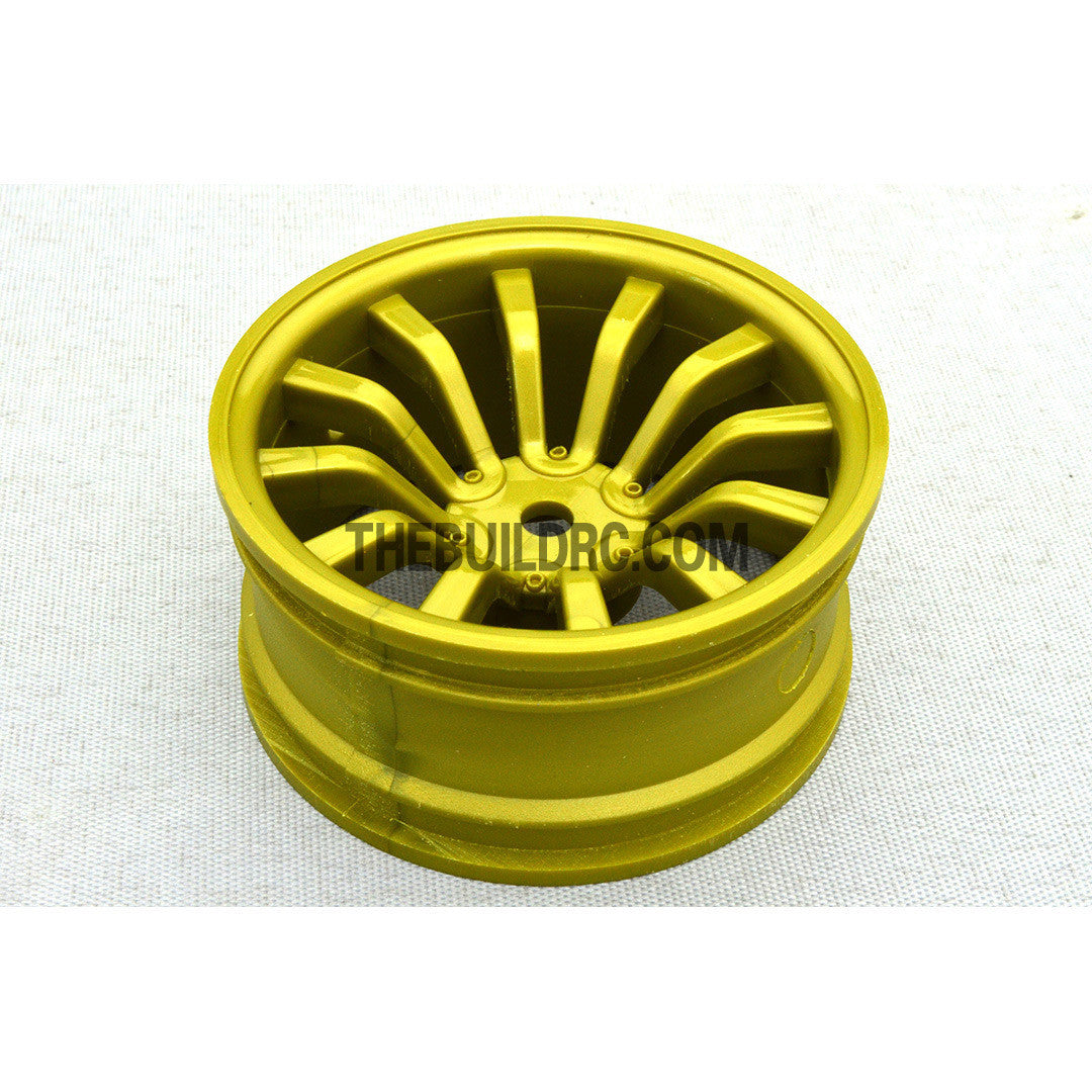 1/10 RC Car 26mm 12 Spoke 6mm Offset DRIFT Sport Wheel Rim 4pcs - Brown
