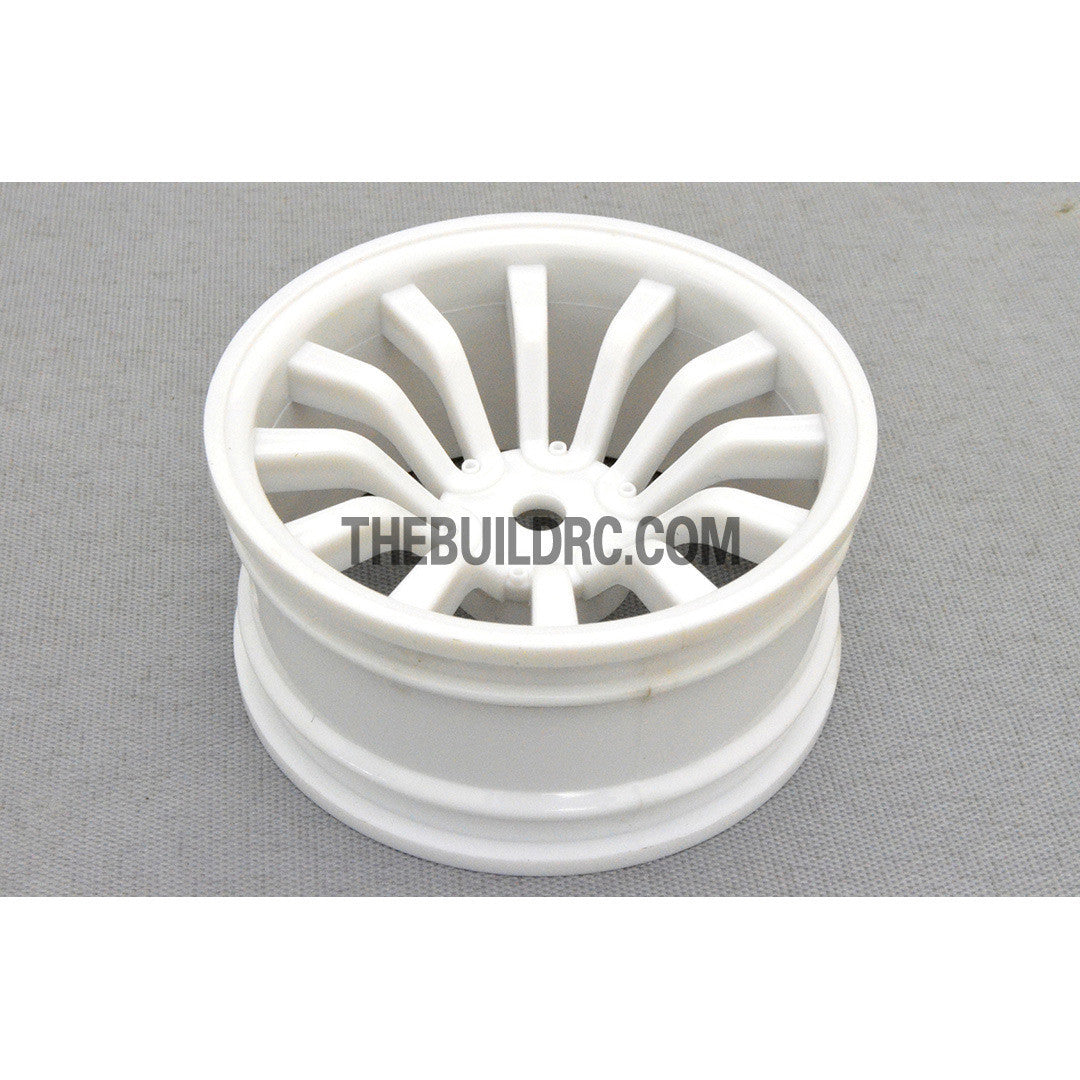 1/10 RC Car 26mm 12 Spoke 6mm Offset DRIFT Sport Wheel Rim 4pcs - White