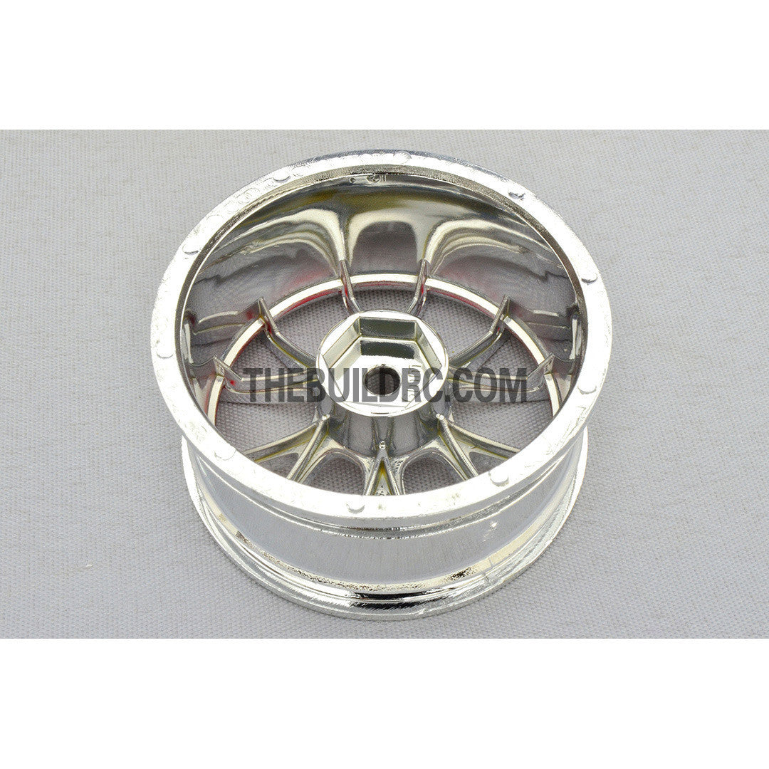 1/10 RC Car 12 Spoke 3mm Offset Drift 26mm Wheel Rim Set - Red