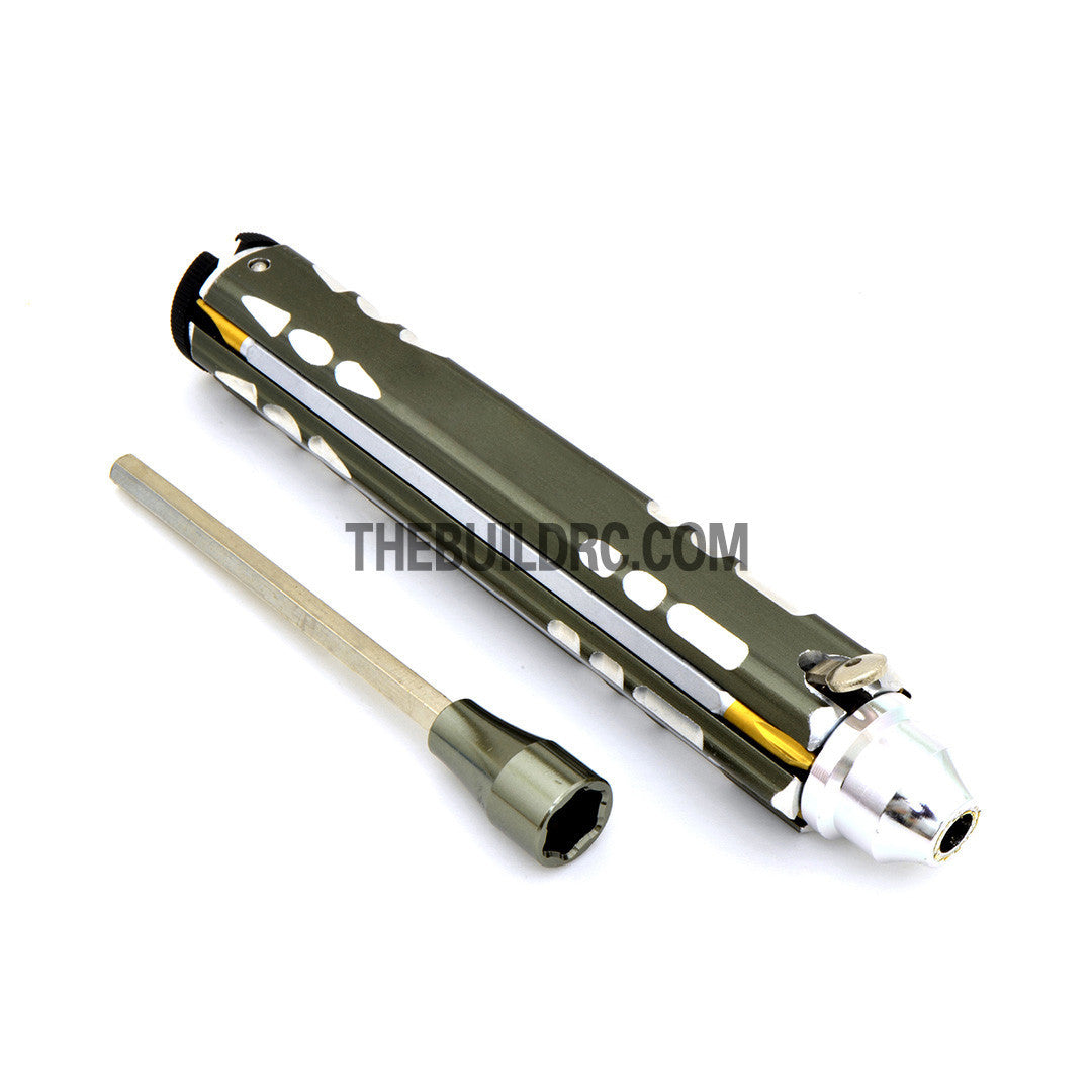 Adjustable Length Multi-functional Hex Socket + Hex + Cross + Slot Screw Driver for RC Racing Car - Grey