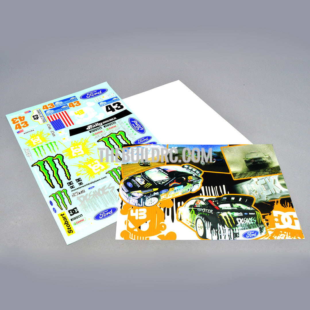 RC Car Body DC 2010 Monster World Rally Self Adhesive Decal (1pc)