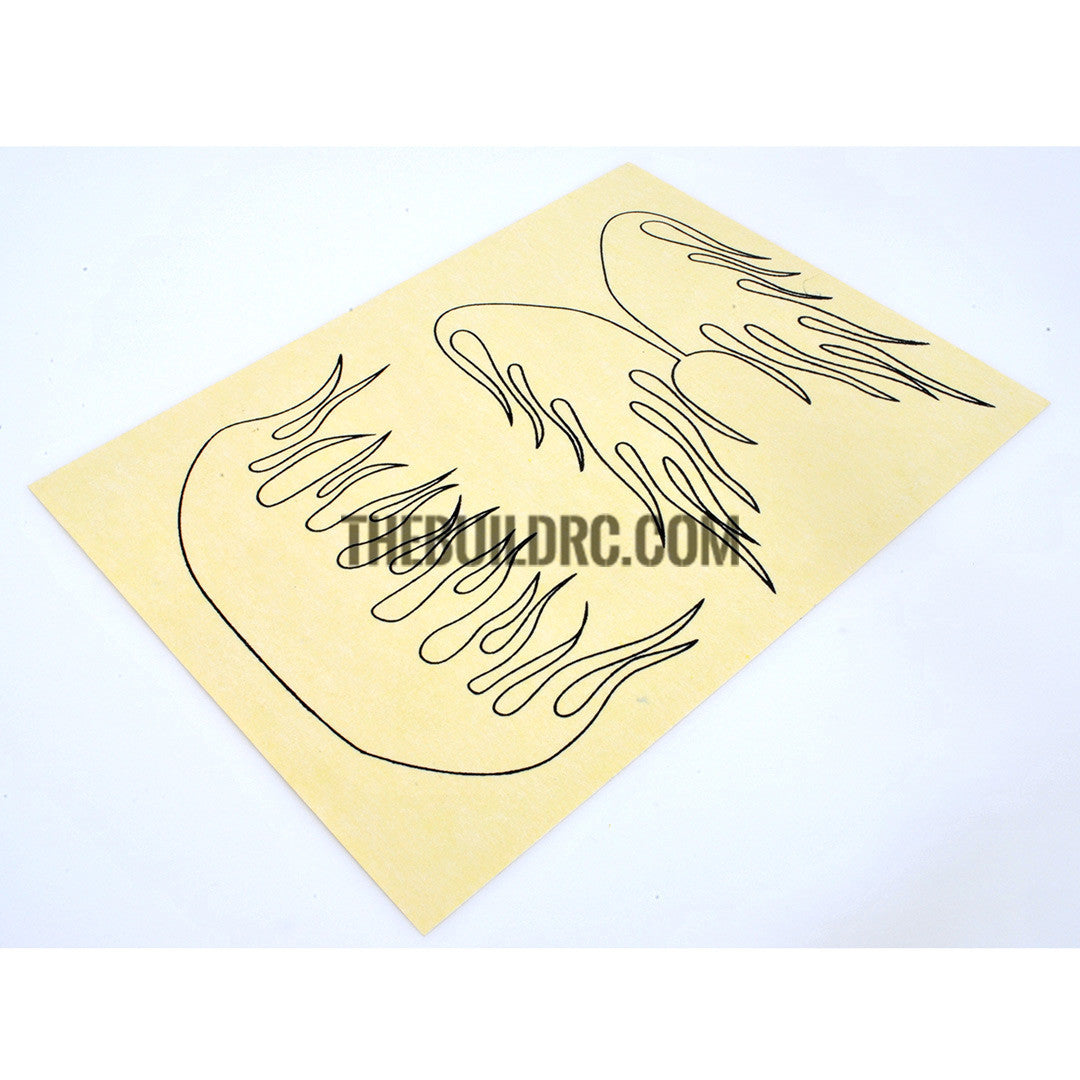 RC Plane Boat Car Body Painting Phoenix Wings Flame Printed Masking Tape