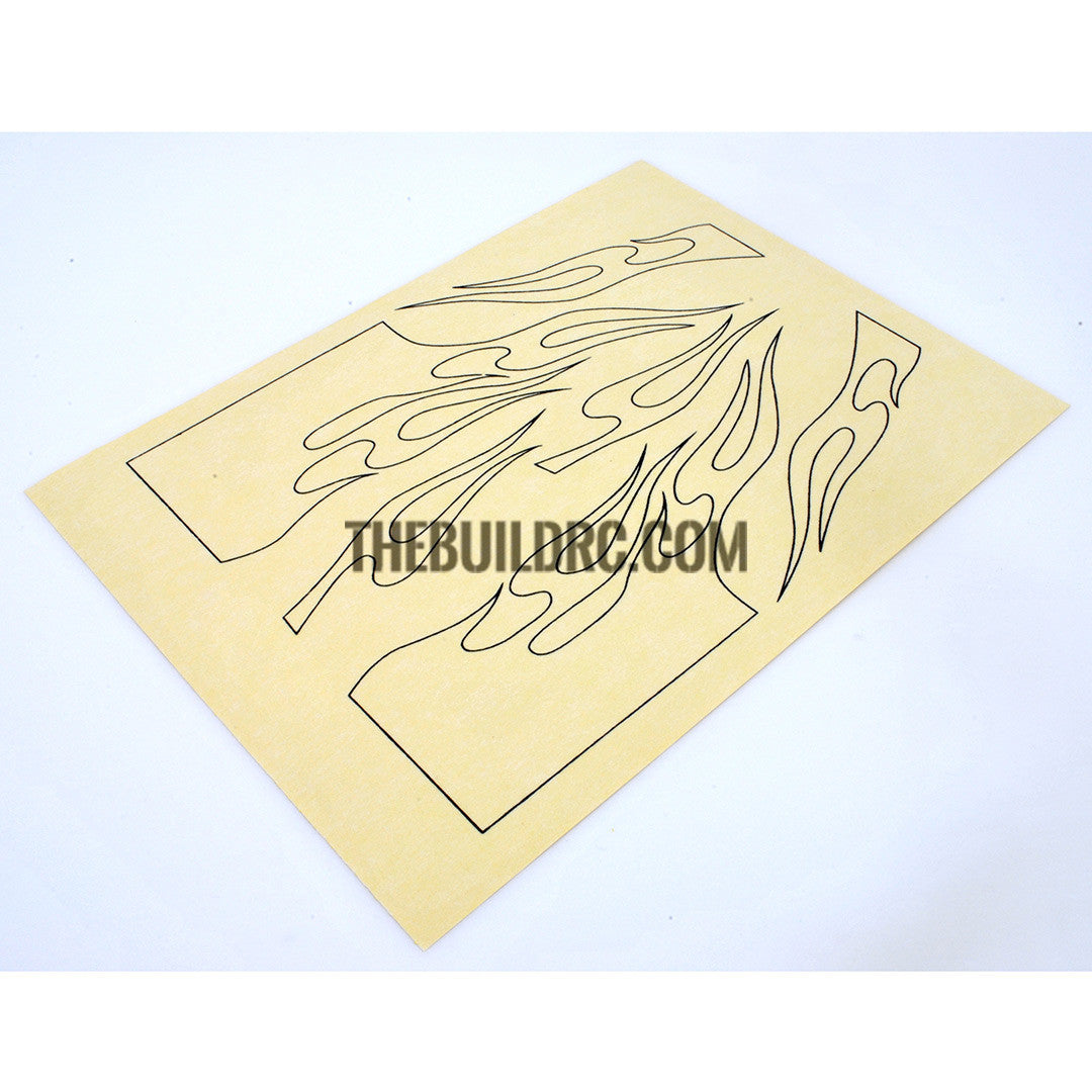 RC Plane Boat Car Body Painting Blazing Flame Printed Masking Tape