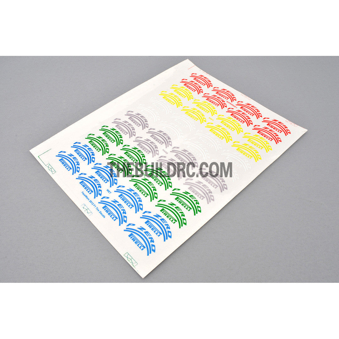 1/10 RC P Zero PIRELLI F1 2012 Tire RC Car Body Decals