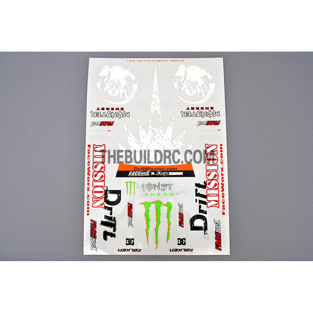 1/10 RC Car 2012 Project-D FaceWorx X DriftMission Skull series Arrow Decais Set FWD034 Self Adhesive Decals