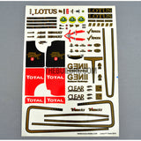 1/10 RC Car Lotus F1 Team 201 DRIFT Self Adhesive Body Decals